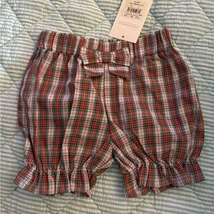 The Beaufort Bonnet Company Plaid Kids Shorts - Red and Green